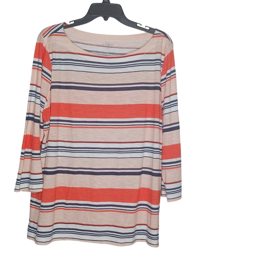 Loft Striped Cotton Multicolor Top NWOT Size XL